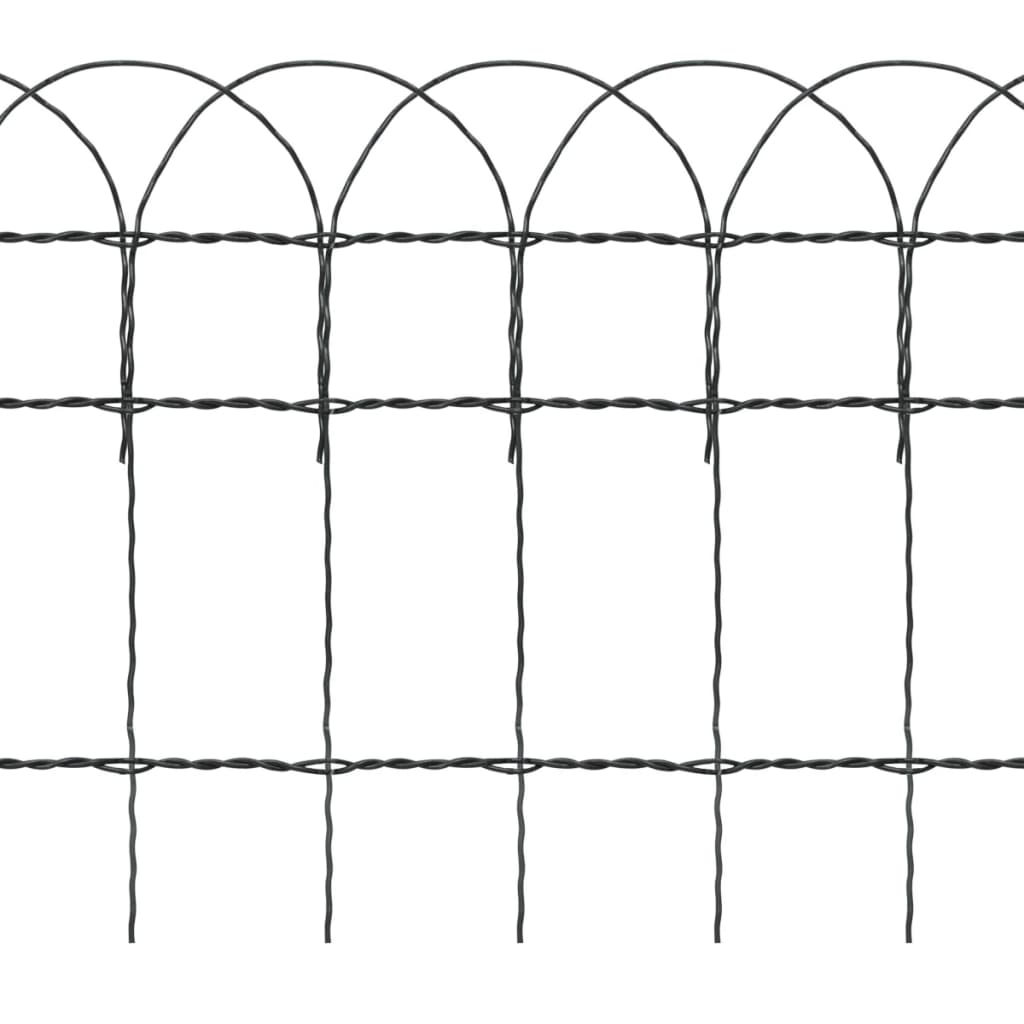 Garden Border Fence Powder-coated Iron 10x0.4 m- Garden Borders & Edging - HomeShopIreland - Home Shop Ireland - Garden Borders & Edging - Garden Border Fence Powder-coated Iron 10x0.4 m