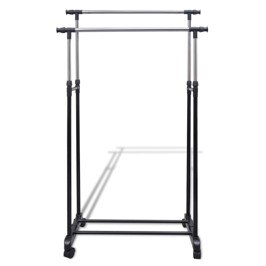 Adjustable Clothes Racks 2 pcs 2 Hanging Rails- Closet Organisers & Garment Racks - HomeShopIreland - Home Shop Ireland - Closet Organisers & Garment Racks - Adjustable Clothes Racks 2 pcs 2 Hanging Rails
