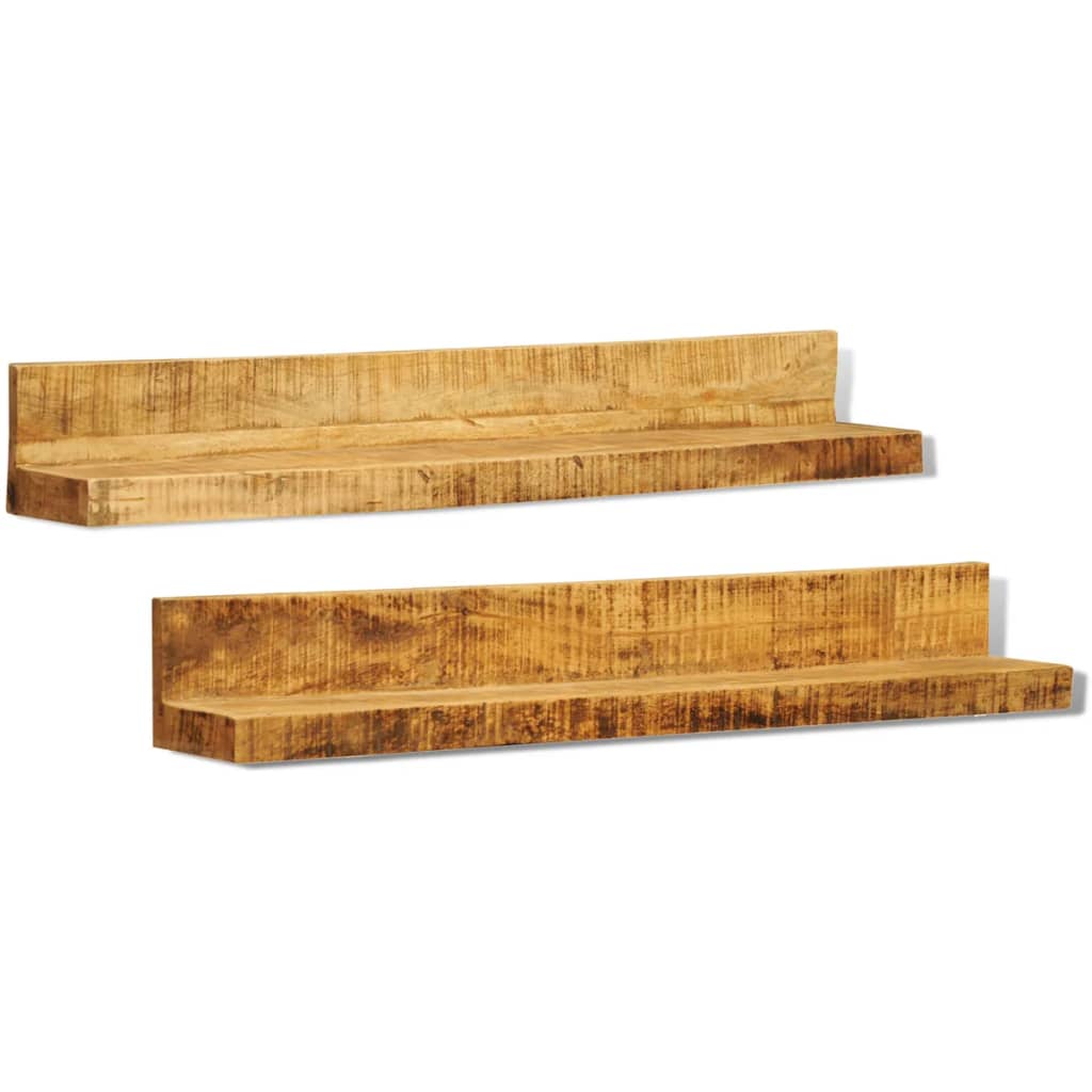 Display Shelf 2 pcs Solid Wood Wall-Mounted- Wall Shelves & Ledges - HomeShopIreland - Home Shop Ireland - Wall Shelves & Ledges - Display Shelf 2 pcs Solid Wood Wall-Mounted