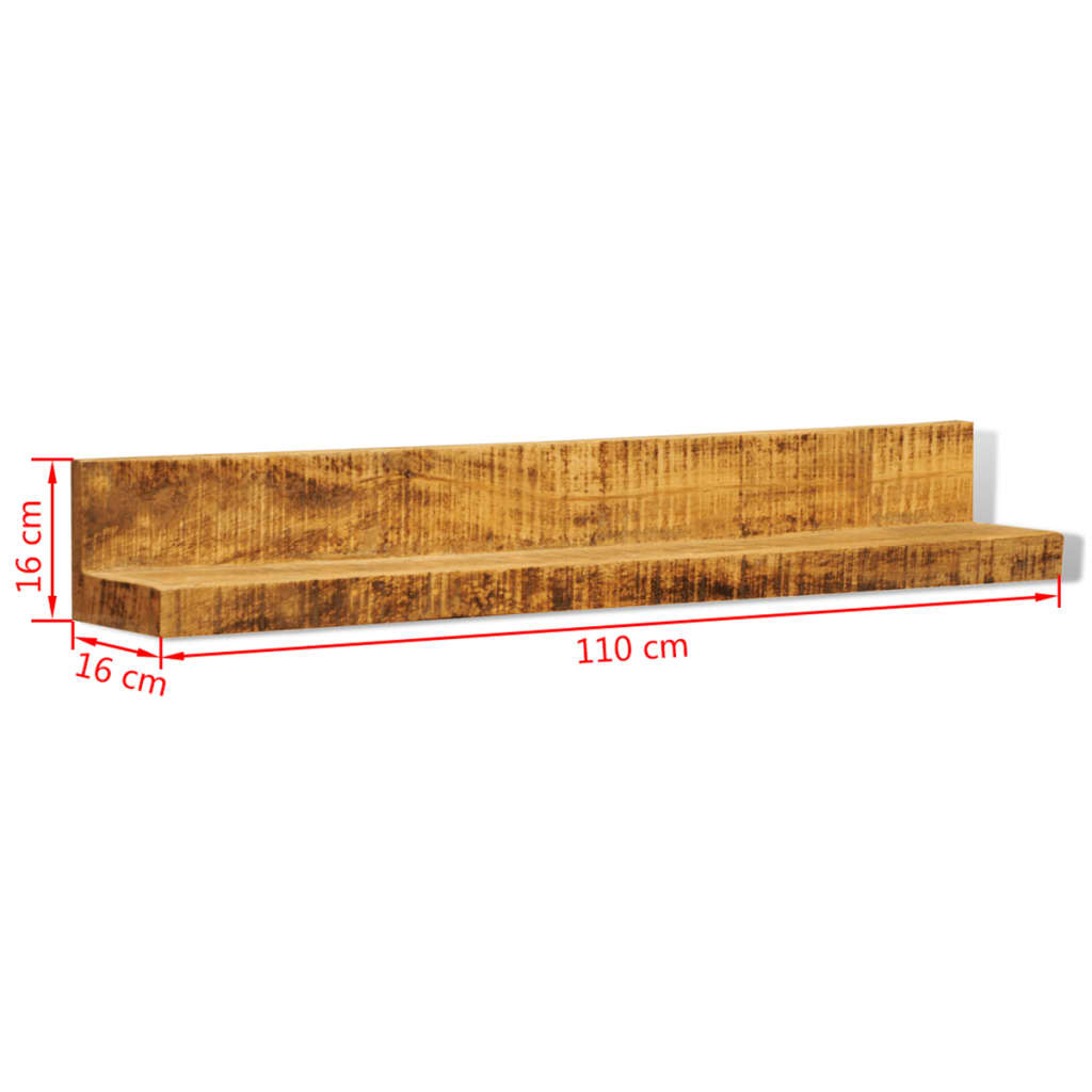 Display Shelf 2 pcs Solid Wood Wall-Mounted- Wall Shelves & Ledges - HomeShopIreland - Home Shop Ireland - Wall Shelves & Ledges - Display Shelf 2 pcs Solid Wood Wall-Mounted
