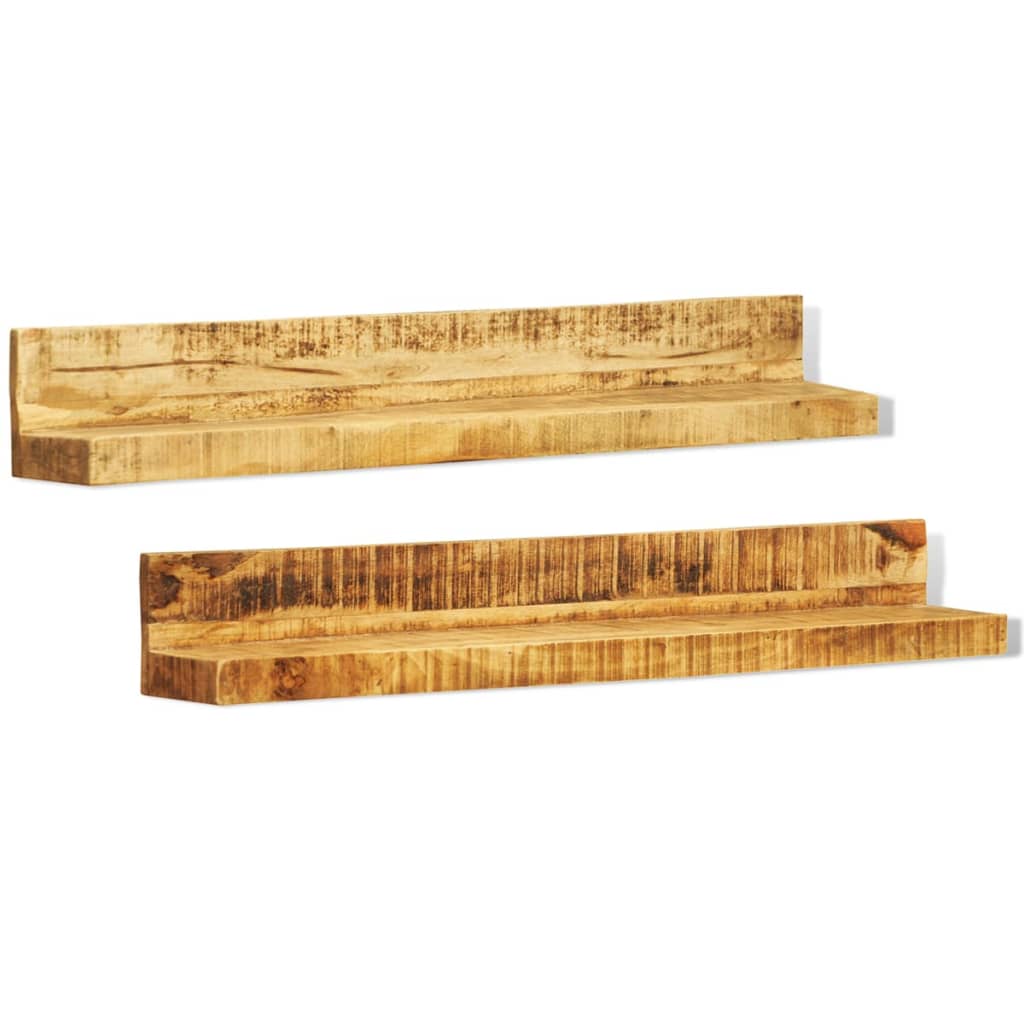 Display Shelf 2 pcs Solid Wood Wall-Mounted- Wall Shelves & Ledges - HomeShopIreland - Home Shop Ireland - Wall Shelves & Ledges - Display Shelf 2 pcs Solid Wood Wall-Mounted