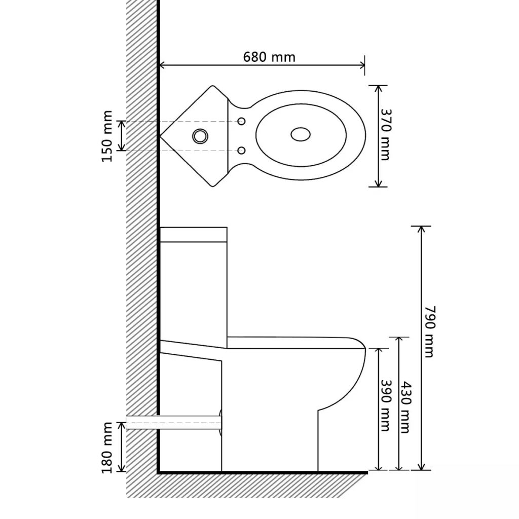 WC Ceramic Toilet Bathroom Corner Toilet Black- Toilets - HomeShopIreland - Home Shop Ireland - Toilets - WC Ceramic Toilet Bathroom Corner Toilet Black