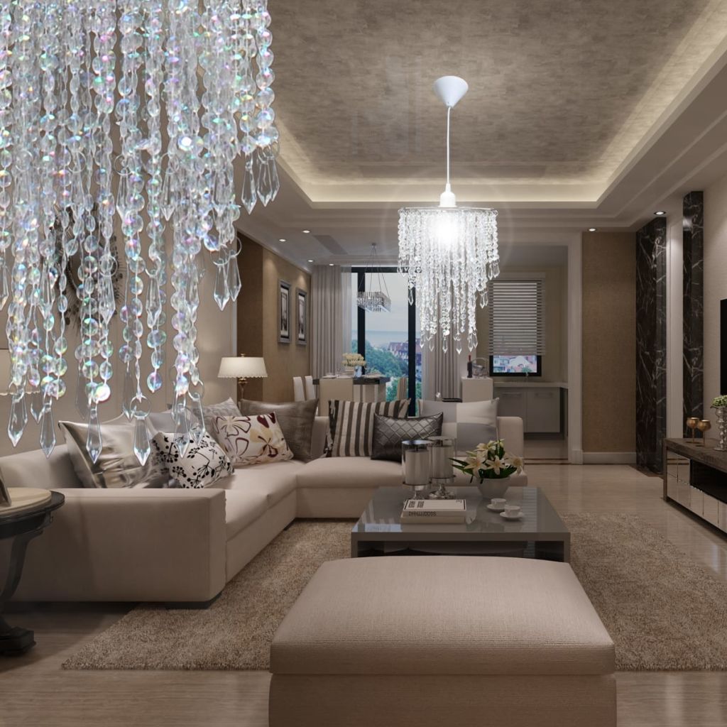 Crystal Pendant Chandelier 22,5 x 30,5 cm- Chandeliers - HomeShopIreland - Home Shop Ireland - Chandeliers - Crystal Pendant Chandelier 22,5 x 30,5 cm