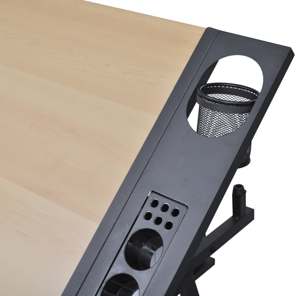 Two Drawers Tiltable Tabletop Drawing Table with Stool- Art & Drafting Tables - HomeShopIreland - Home Shop Ireland - Art & Drafting Tables - Two Drawers Tiltable Tabletop Drawing Table with Stool