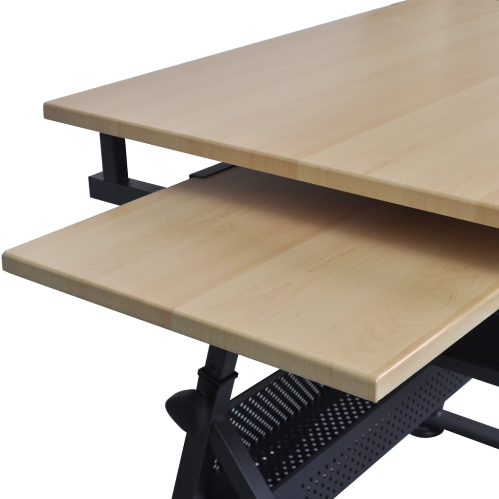 Two Drawers Tiltable Tabletop Drawing Table with Stool- Art & Drafting Tables - HomeShopIreland - Home Shop Ireland - Art & Drafting Tables - Two Drawers Tiltable Tabletop Drawing Table with Stool