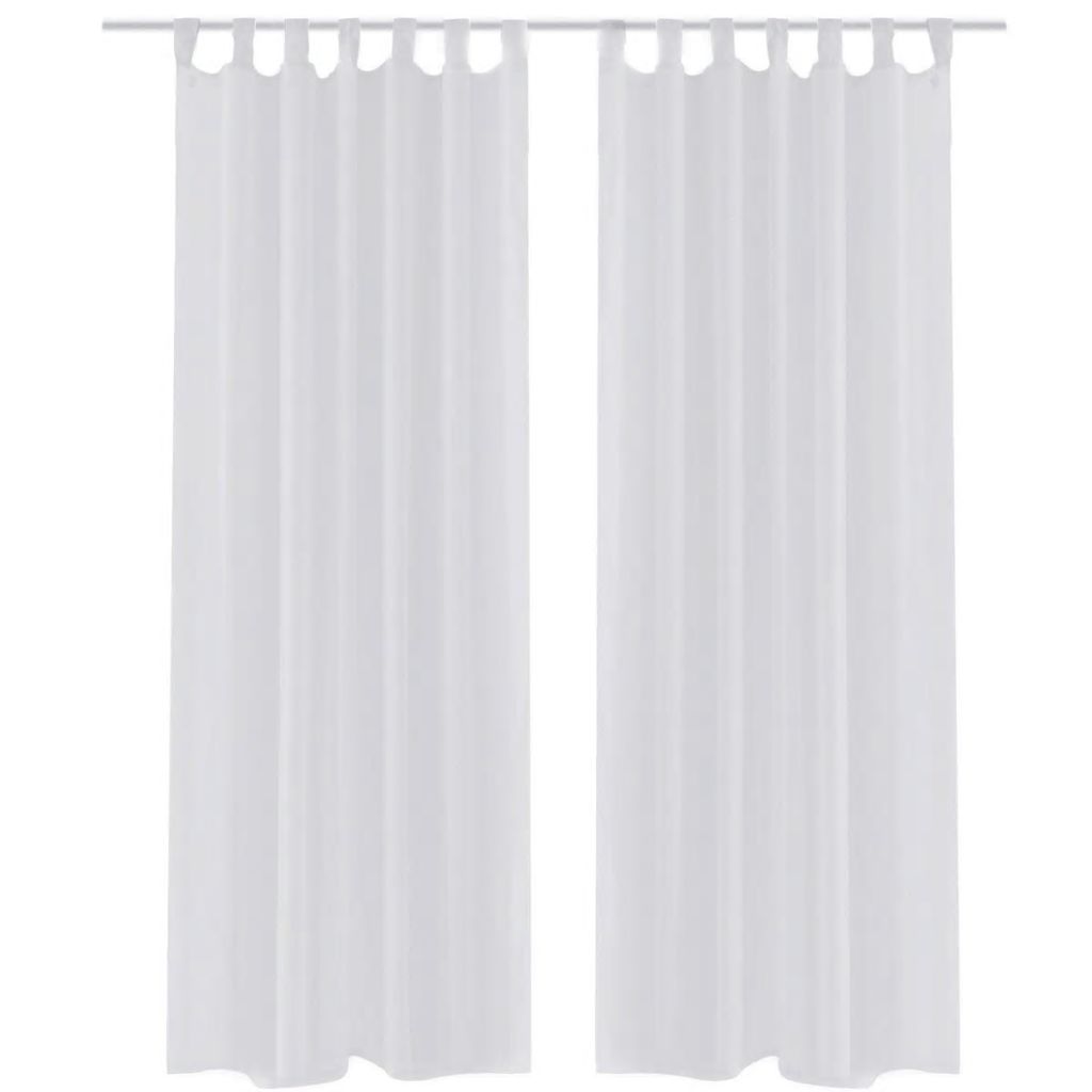 White Sheer Curtain 140 x 245 cm 2 pcs- Curtains & Drapes - HomeShopIreland - Home Shop Ireland - Curtains & Drapes - White Sheer Curtain 140 x 245 cm 2 pcs