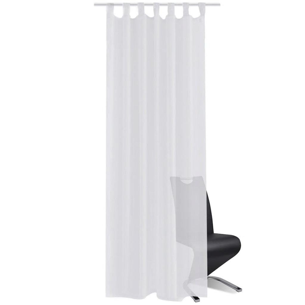 White Sheer Curtain 140 x 245 cm 2 pcs- Curtains & Drapes - HomeShopIreland - Home Shop Ireland - Curtains & Drapes - White Sheer Curtain 140 x 245 cm 2 pcs