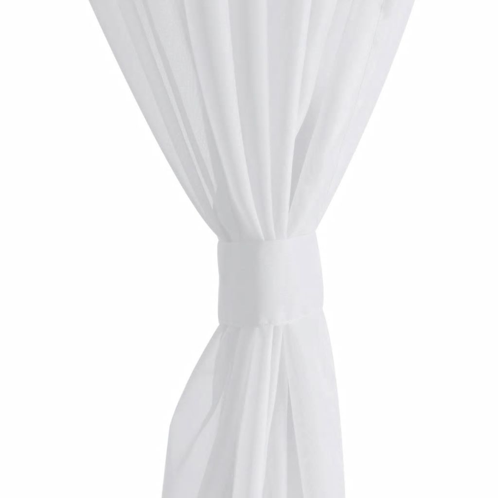White Sheer Curtain 140 x 245 cm 2 pcs- Curtains & Drapes - HomeShopIreland - Home Shop Ireland - Curtains & Drapes - White Sheer Curtain 140 x 245 cm 2 pcs
