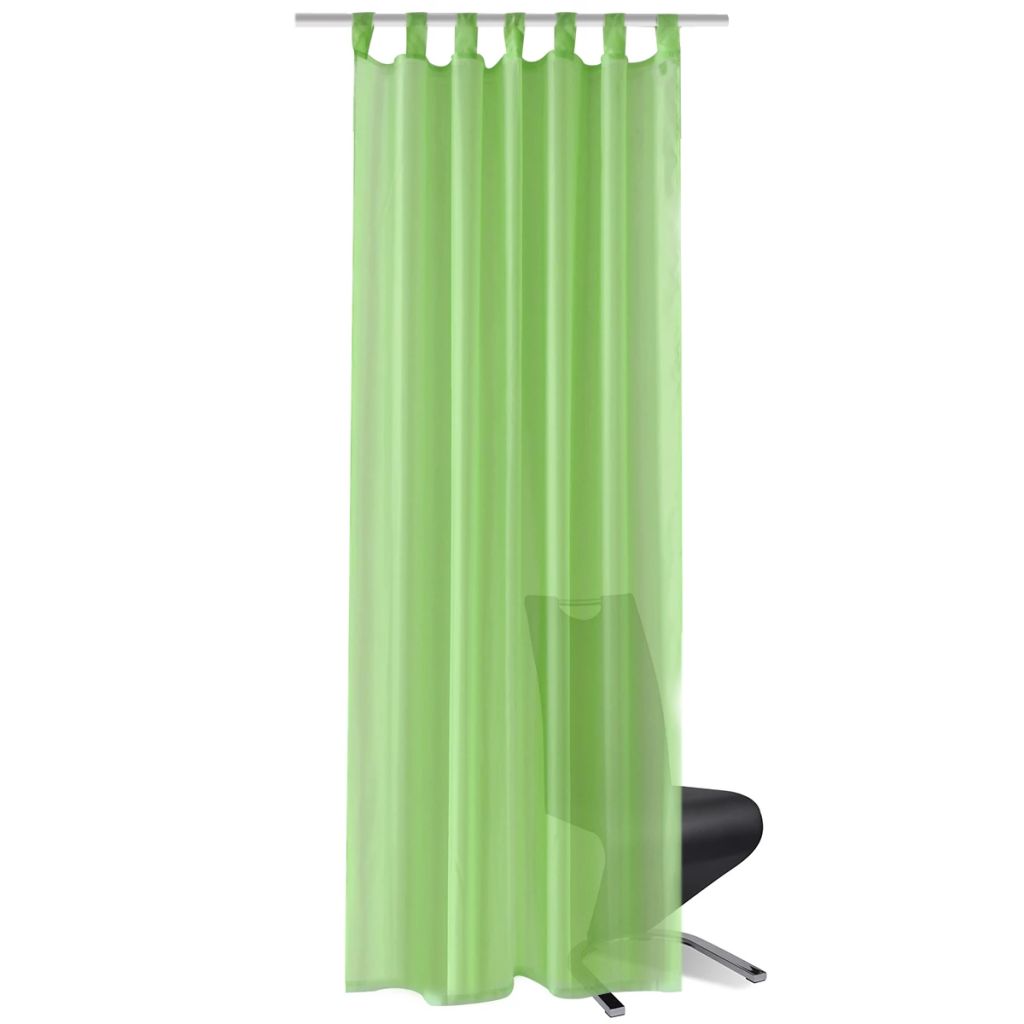 Apple Green Sheer Curtain 140 x 175 cm 2 pcs- Curtains & Drapes - HomeShopIreland - Home Shop Ireland - Curtains & Drapes - Apple Green Sheer Curtain 140 x 175 cm 2 pcs