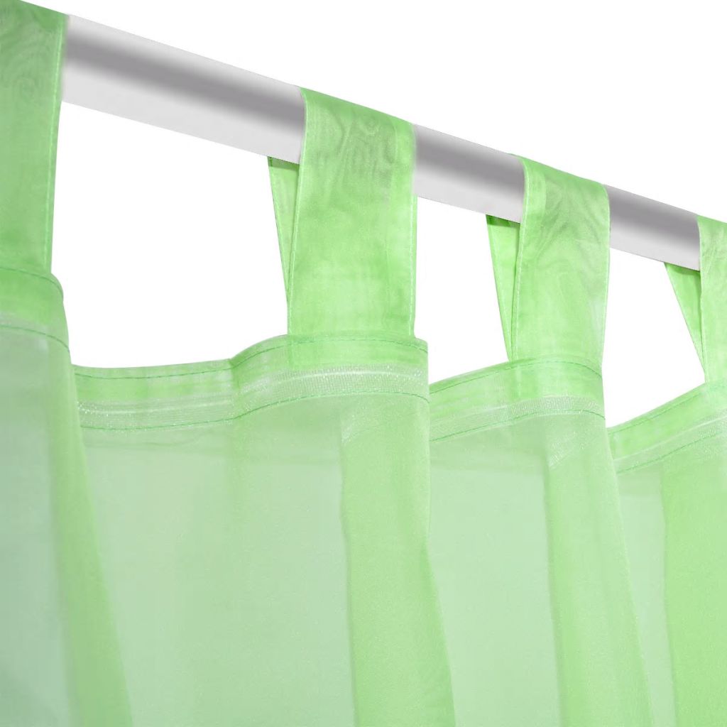 Apple Green Sheer Curtain 140 x 175 cm 2 pcs- Curtains & Drapes - HomeShopIreland - Home Shop Ireland - Curtains & Drapes - Apple Green Sheer Curtain 140 x 175 cm 2 pcs