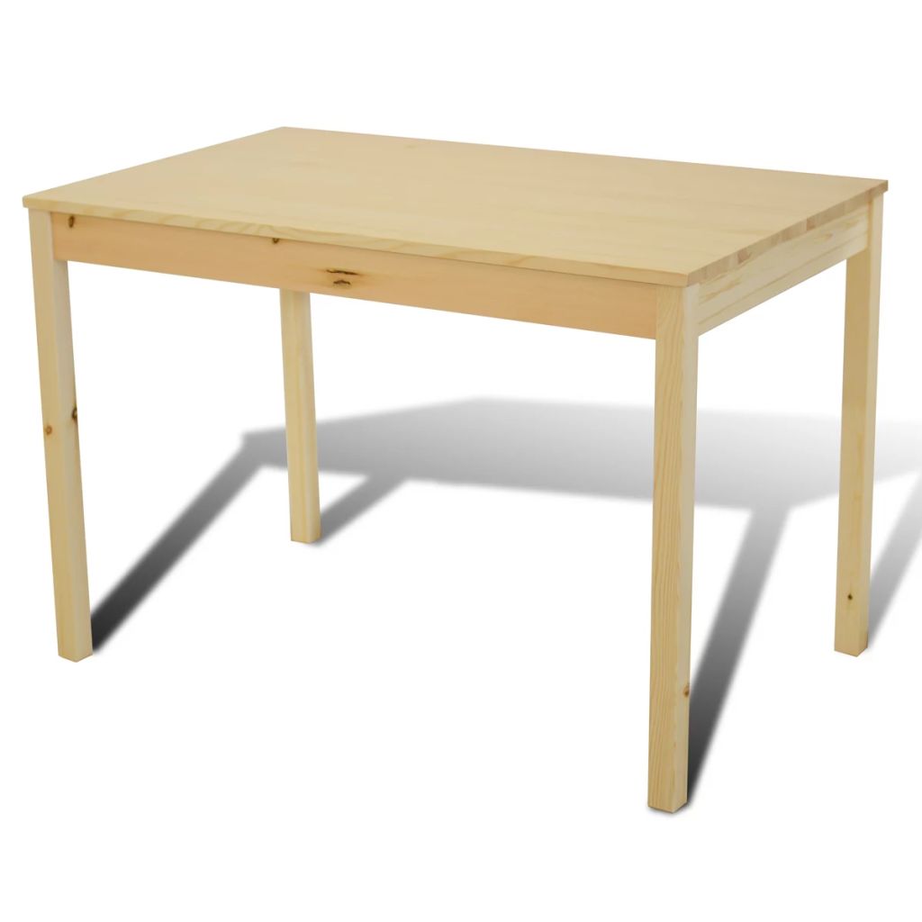 Dining Set 5 Pieces Pine Wood Natural- Kitchen & Dining Furniture Sets - HomeShopIreland - Home Shop Ireland - Kitchen & Dining Furniture Sets - Dining Set 5 Pieces Pine Wood Natural