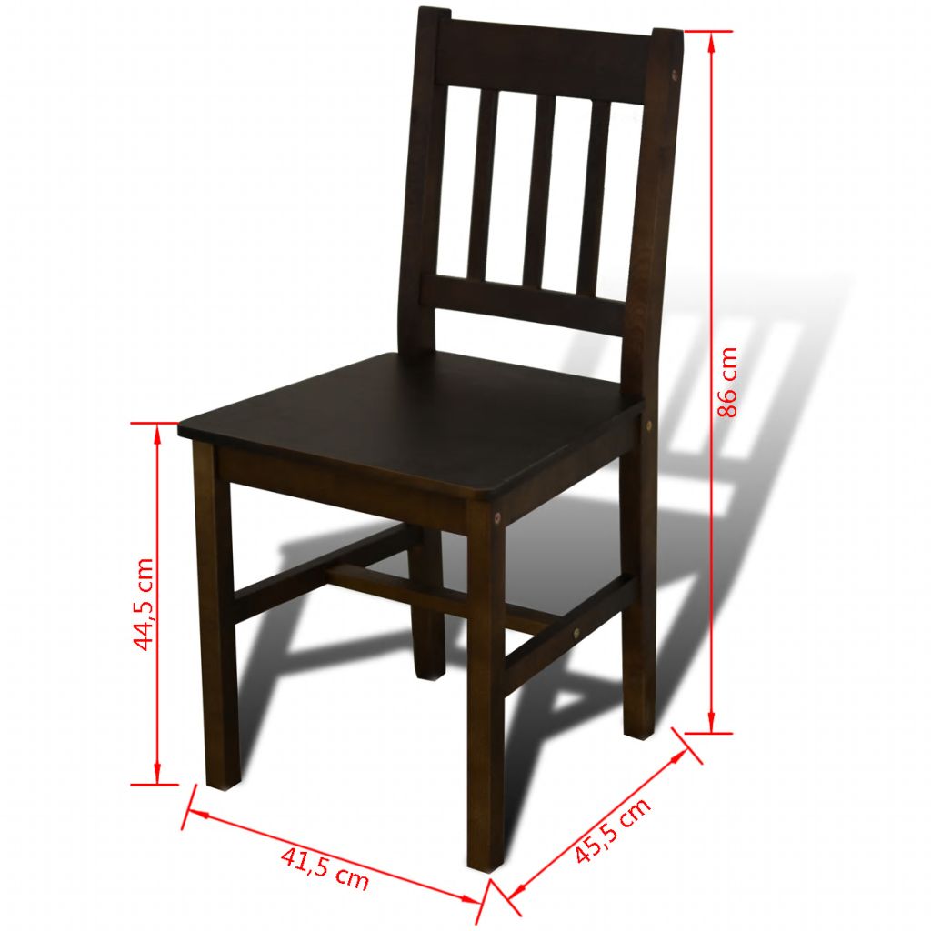 Dining Set 5 Pieces Pine Wood Brown- Kitchen & Dining Furniture Sets - HomeShopIreland - Home Shop Ireland - Kitchen & Dining Furniture Sets - Dining Set 5 Pieces Pine Wood Brown