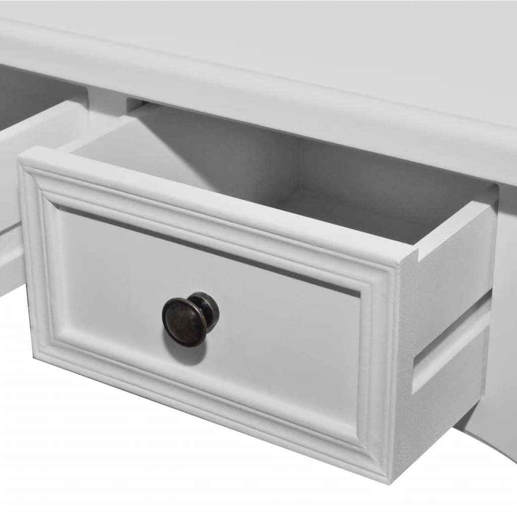 Dressing Console Table with Three Drawers White- End Tables - HomeShopIreland - Home Shop Ireland - End Tables - Dressing Console Table with Three Drawers White