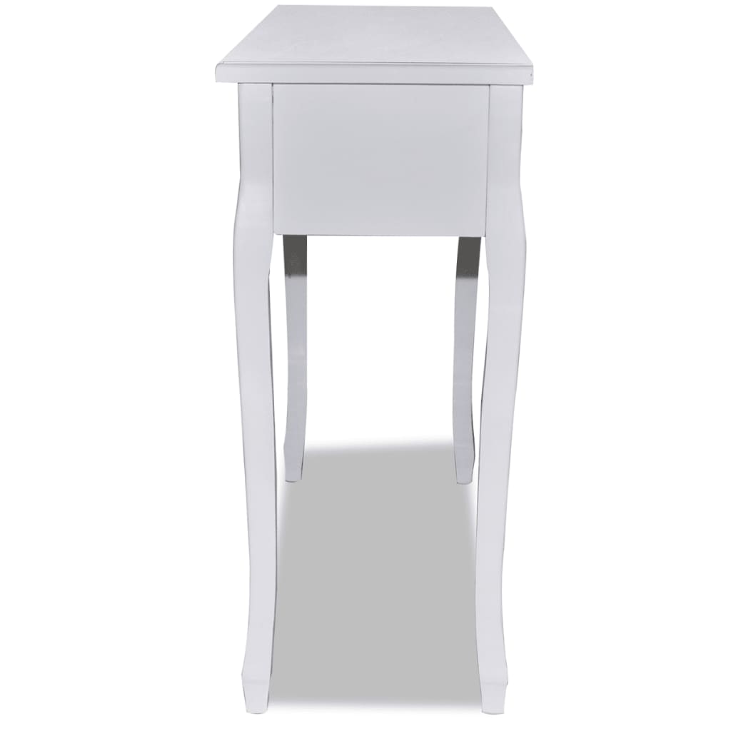 Dressing Console Table with Three Drawers White- End Tables - HomeShopIreland - Home Shop Ireland - End Tables - Dressing Console Table with Three Drawers White