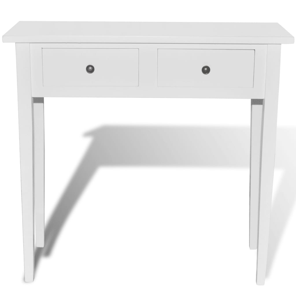 Dressing Console Table with Two Drawers White- End Tables - HomeShopIreland - Home Shop Ireland - End Tables - Dressing Console Table with Two Drawers White