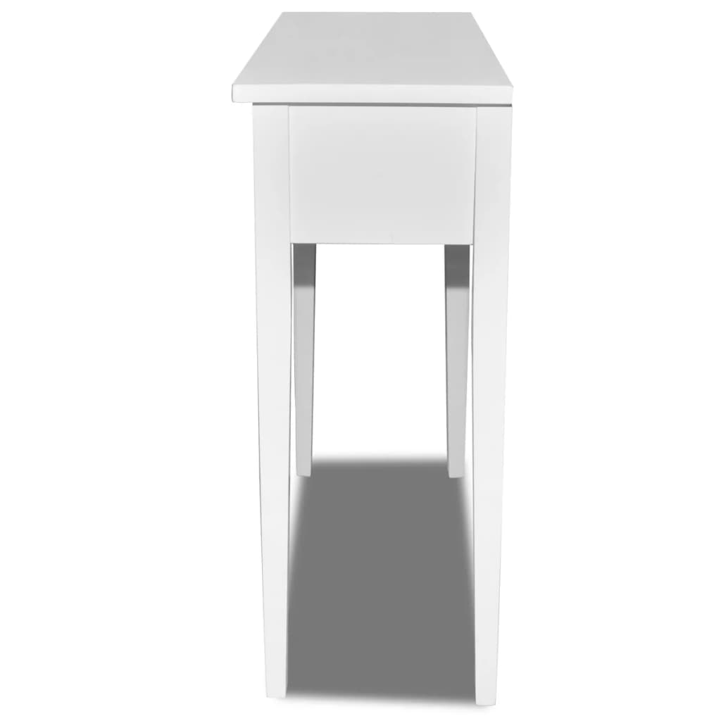 Dressing Console Table with Two Drawers White- End Tables - HomeShopIreland - Home Shop Ireland - End Tables - Dressing Console Table with Two Drawers White