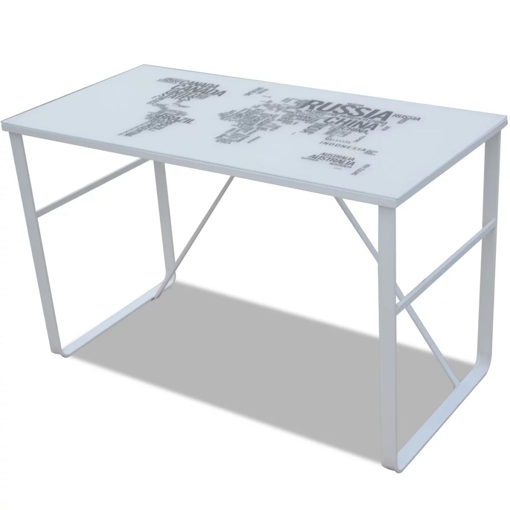 Rectangular Desk with Map Pattern- Desks - HomeShopIreland - Home Shop Ireland - Desks - Rectangular Desk with Map Pattern