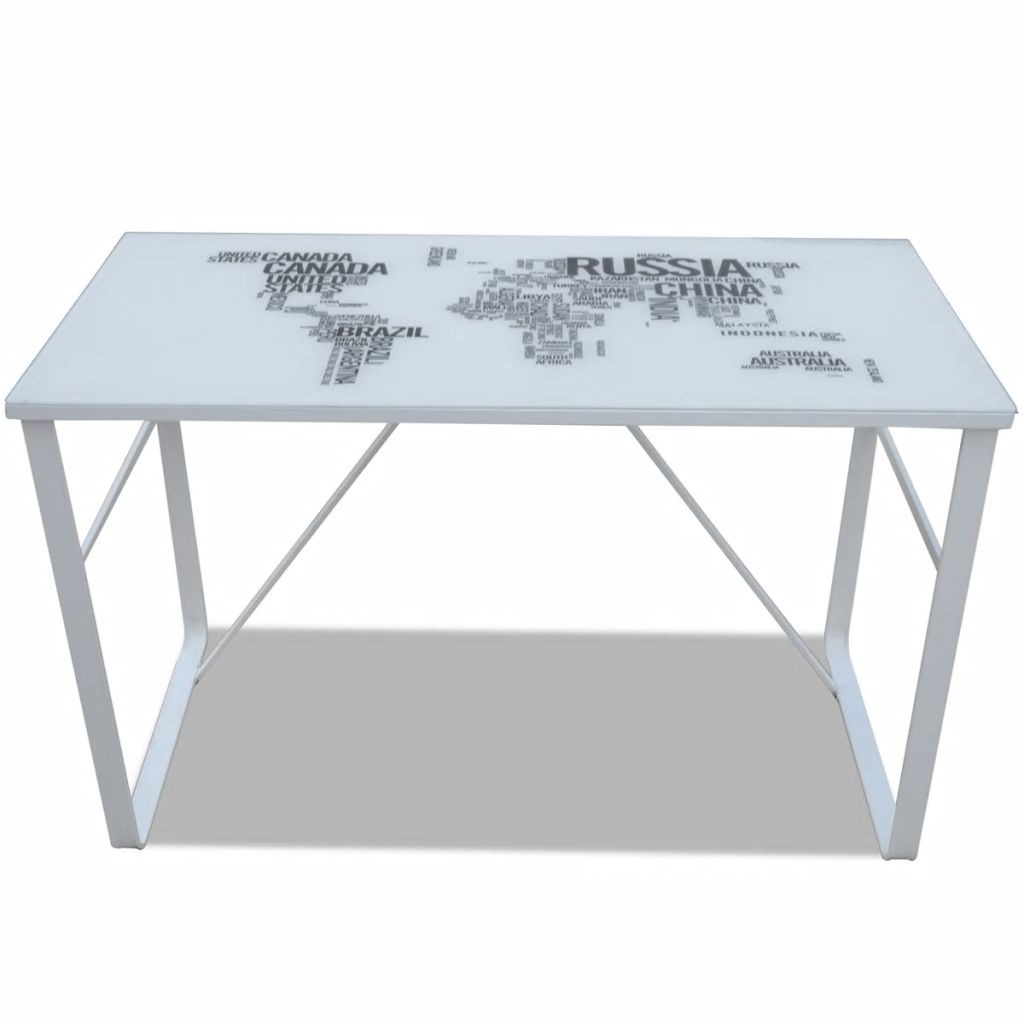 Rectangular Desk with Map Pattern- Desks - HomeShopIreland - Home Shop Ireland - Desks - Rectangular Desk with Map Pattern