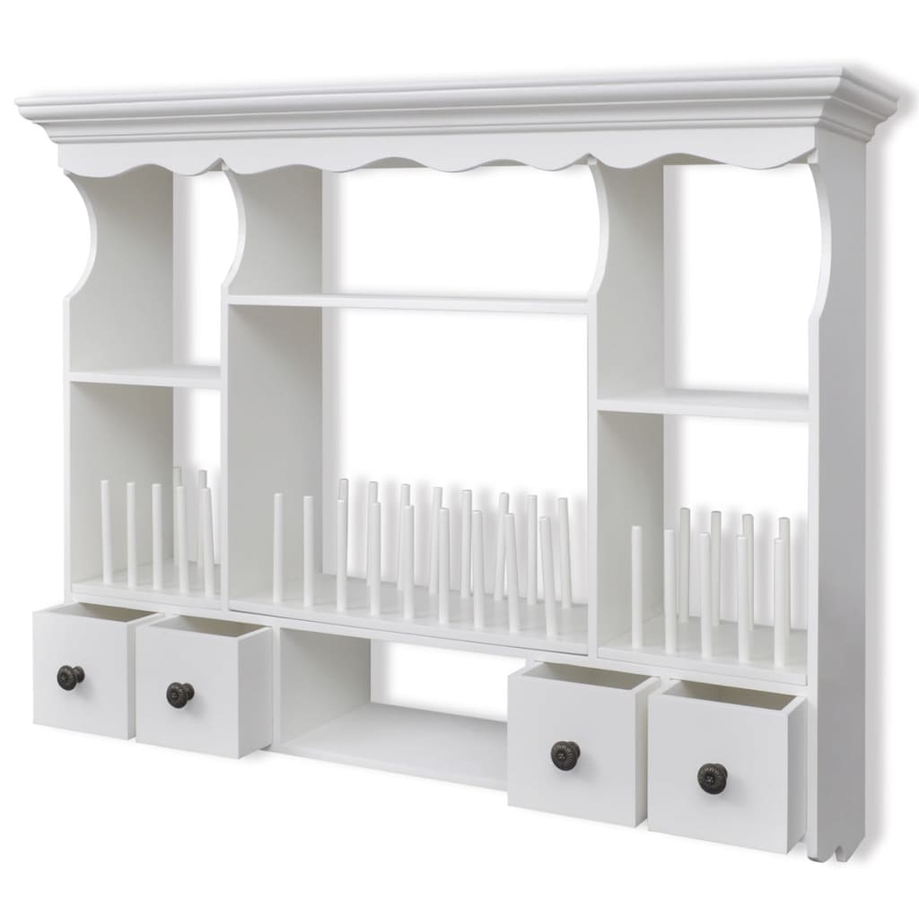 Wooden Kitchen Wall Cabinet White- Kitchen Cabinets - HomeShopIreland - Home Shop Ireland - Kitchen Cabinets - Wooden Kitchen Wall Cabinet White