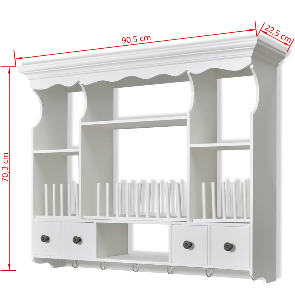 Wooden Kitchen Wall Cabinet White- Kitchen Cabinets - HomeShopIreland - Home Shop Ireland - Kitchen Cabinets - Wooden Kitchen Wall Cabinet White
