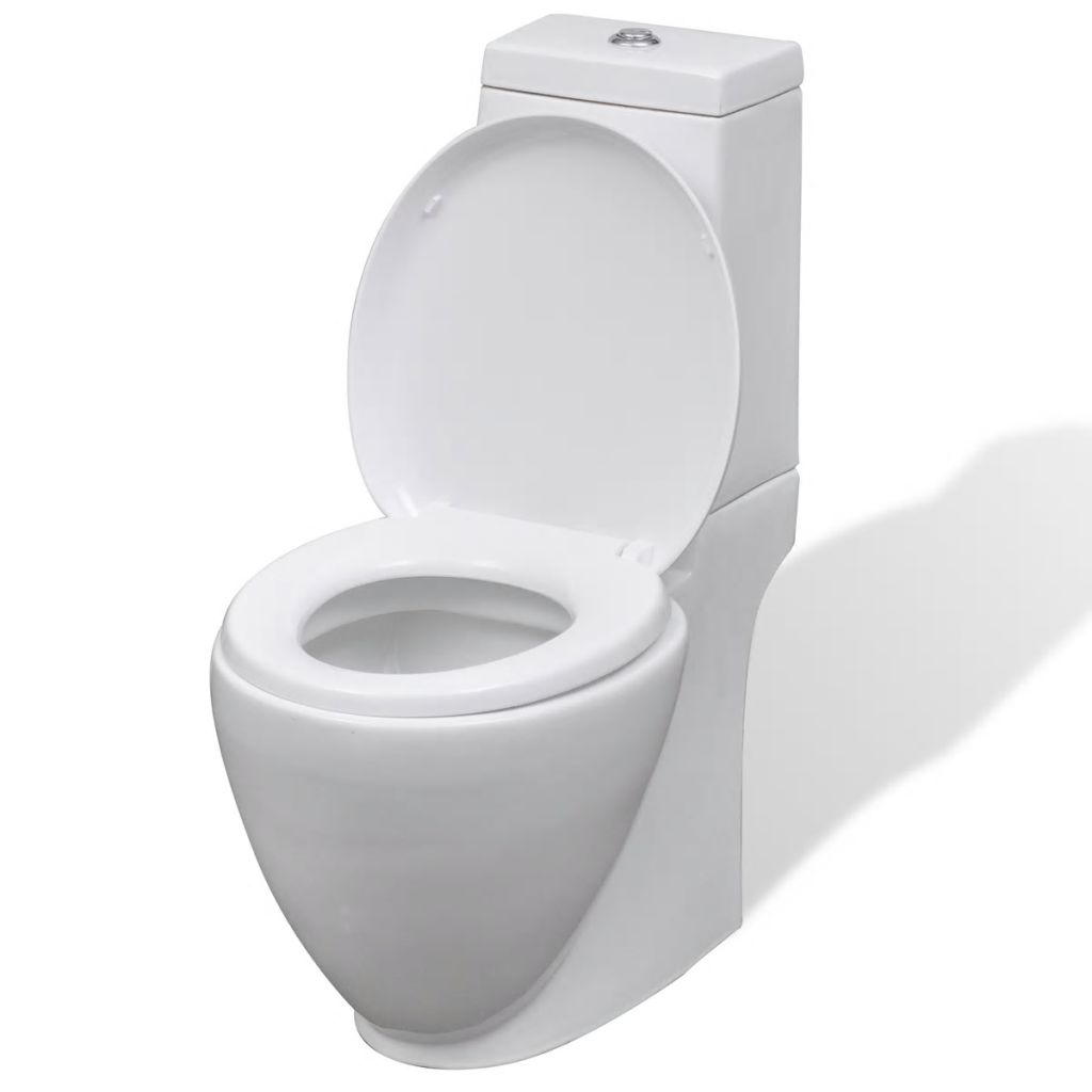 White Ceramic Toilet & Bidet Set- Toilets & Bidets - HomeShopIreland - Home Shop Ireland - Toilets & Bidets - White Ceramic Toilet & Bidet Set