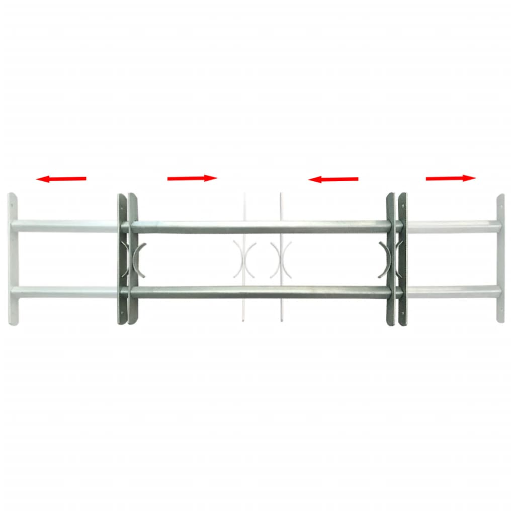 Adjustable Security Grille for Windows with 2 Crossbars 500-650 mm- Windows - HomeShopIreland - Home Shop Ireland - Windows - Adjustable Security Grille for Windows with 2 Crossbars 500-650 mm