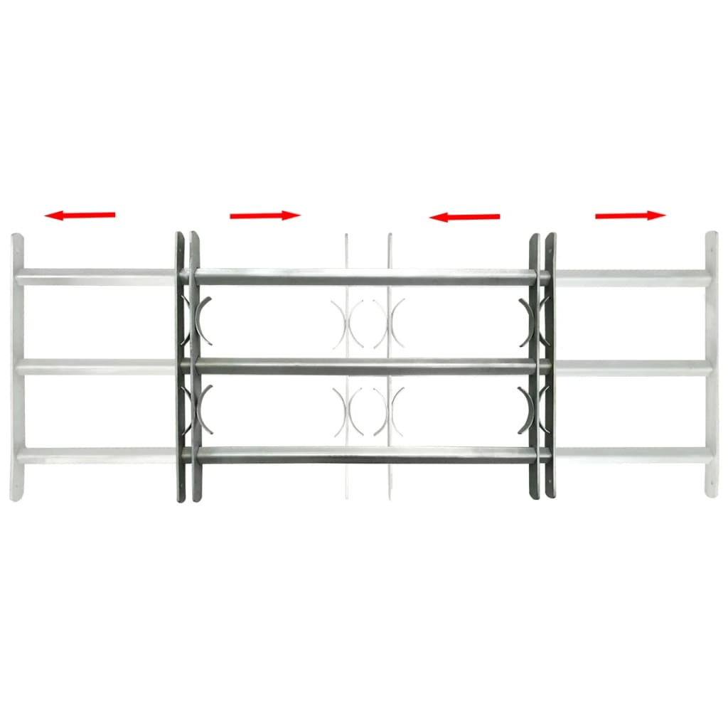 Adjustable Security Grille for Windows with 3 Crossbars 500-650 mm- Windows - HomeShopIreland - Home Shop Ireland - Windows - Adjustable Security Grille for Windows with 3 Crossbars 500-650 mm