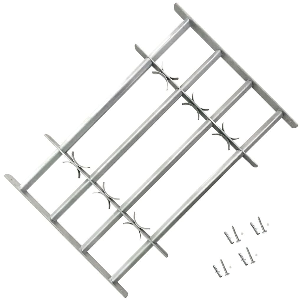 Adjustable Security Grille for Windows with 4 Crossbars 500-650 mm- Windows - HomeShopIreland - Home Shop Ireland - Windows - Adjustable Security Grille for Windows with 4 Crossbars 500-650 mm