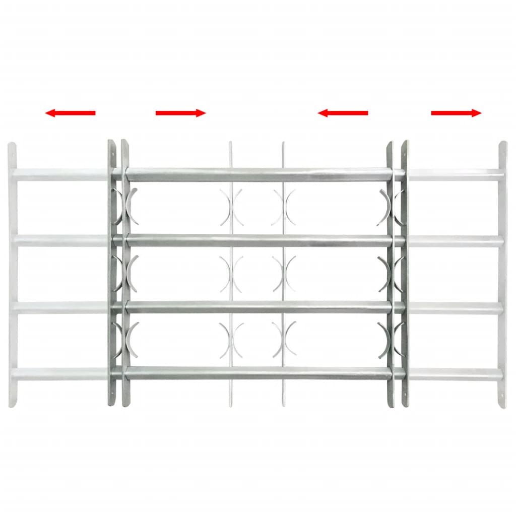 Adjustable Security Grille for Windows with 4 Crossbars 500-650 mm- Windows - HomeShopIreland - Home Shop Ireland - Windows - Adjustable Security Grille for Windows with 4 Crossbars 500-650 mm