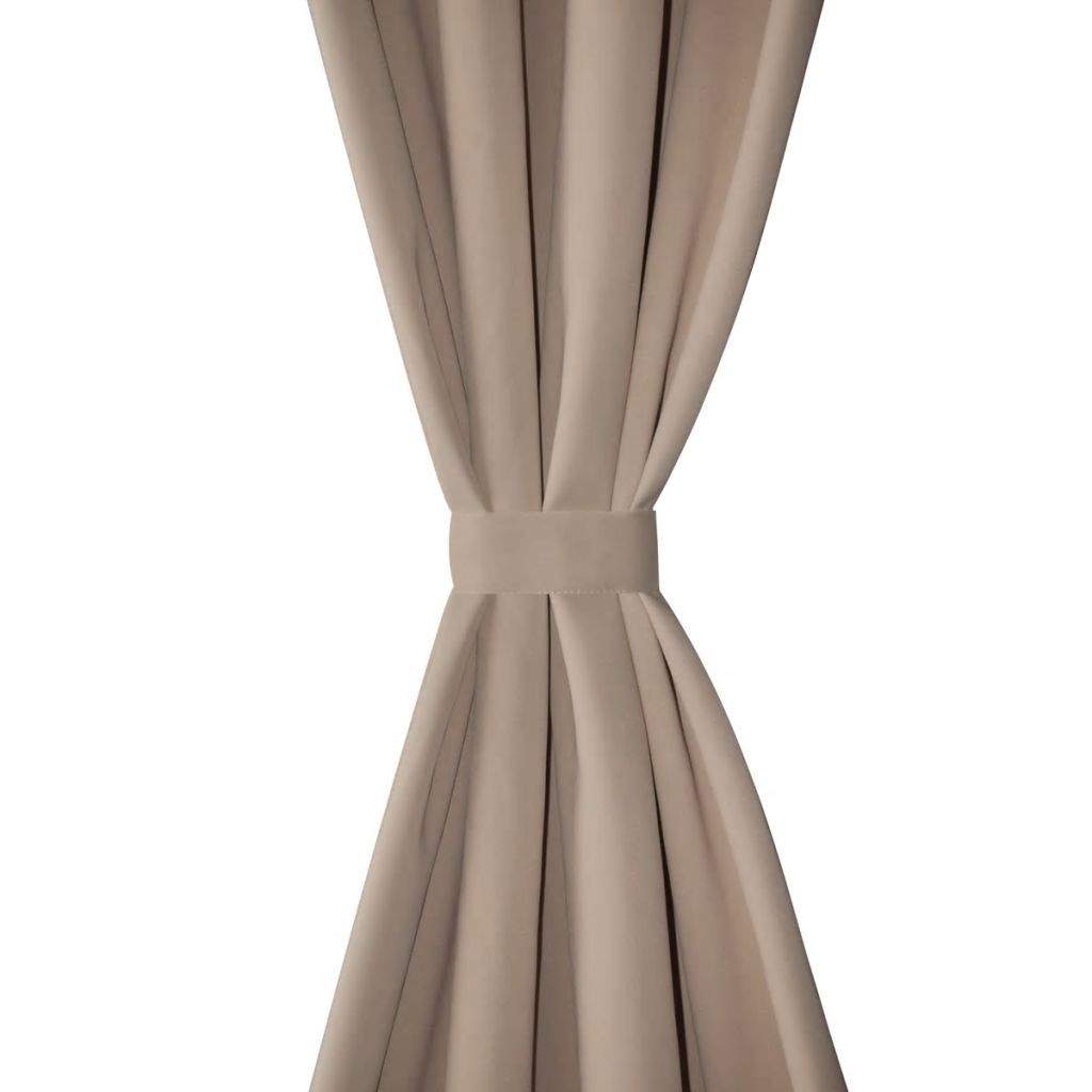 2 pcs Cream Blackout Curtains with Metal Rings 135 x 245 cm- Curtains & Drapes - HomeShopIreland - Home Shop Ireland - Curtains & Drapes - 2 pcs Cream Blackout Curtains with Metal Rings 135 x 245 cm