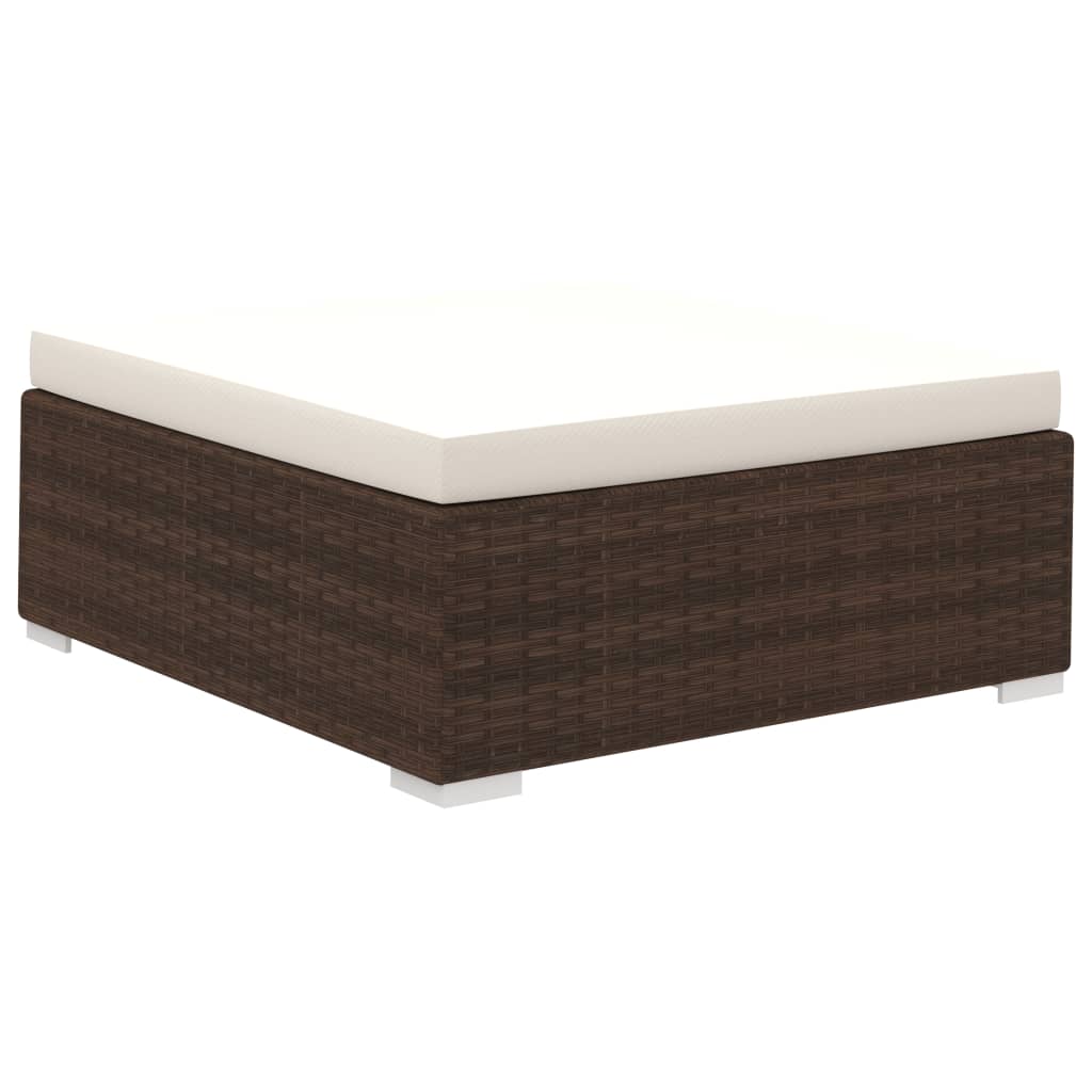 6 Piece Garden Lounge Set with Cushions Poly Rattan Brown- Outdoor Furniture Sets - HomeShopIreland - Home Shop Ireland - Outdoor Furniture Sets - 6 Piece Garden Lounge Set with Cushions Poly Rattan Brown