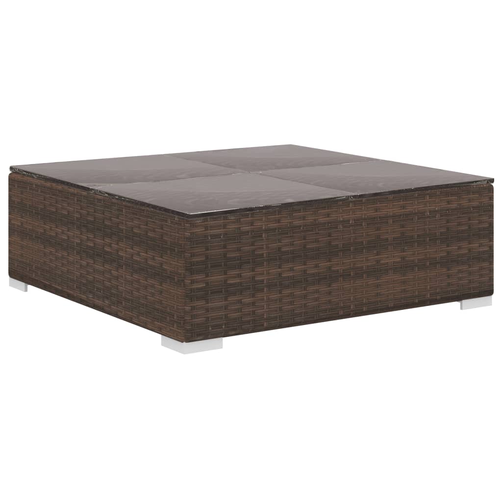 6 Piece Garden Lounge Set with Cushions Poly Rattan Brown- Outdoor Furniture Sets - HomeShopIreland - Home Shop Ireland - Outdoor Furniture Sets - 6 Piece Garden Lounge Set with Cushions Poly Rattan Brown