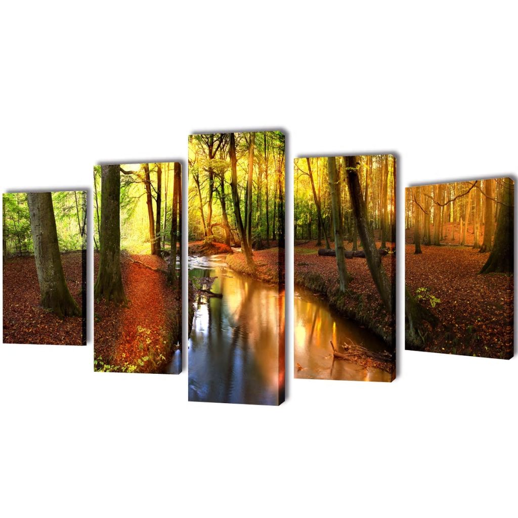Canvas Wall Print Set Forest 200 x 100 cm- Posters, Prints & Visual Artwork - HomeShopIreland - Home Shop Ireland - Posters, Prints & Visual Artwork - Canvas Wall Print Set Forest 200 x 100 cm