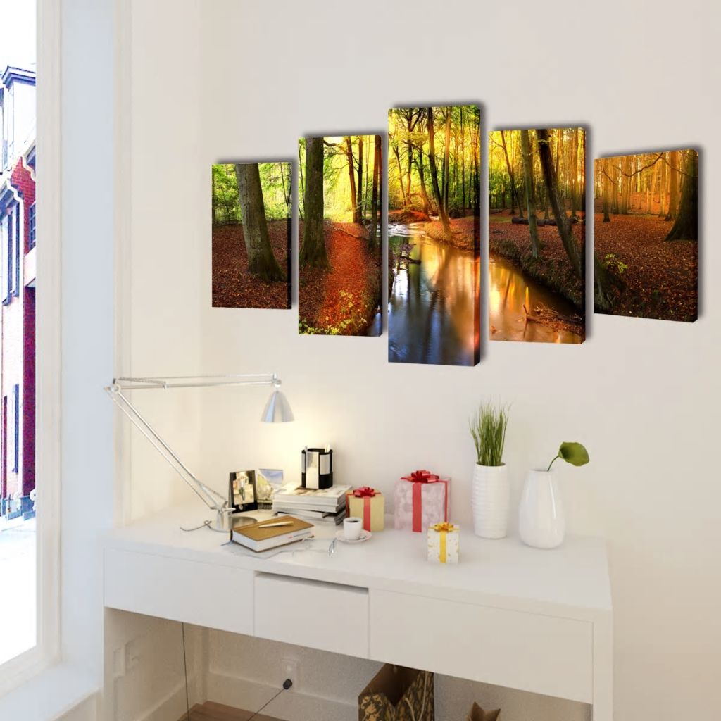 Canvas Wall Print Set Forest 200 x 100 cm- Posters, Prints & Visual Artwork - HomeShopIreland - Home Shop Ireland - Posters, Prints & Visual Artwork - Canvas Wall Print Set Forest 200 x 100 cm