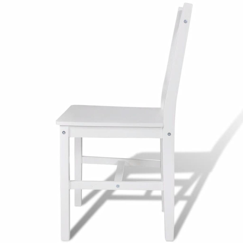 Dining Chairs 2 pcs White Pinewood- Kitchen & Dining Room Chairs - HomeShopIreland - Home Shop Ireland - Kitchen & Dining Room Chairs - Dining Chairs 2 pcs White Pinewood