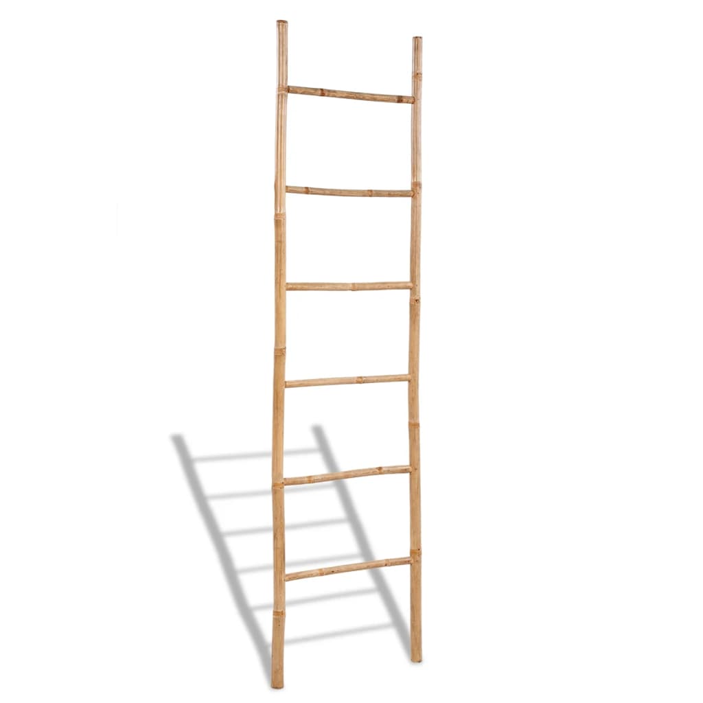 Bamboo Towel Ladder with 6 Rungs- Towel Racks & Holders - HomeShopIreland - Home Shop Ireland - Towel Racks & Holders - Bamboo Towel Ladder with 6 Rungs