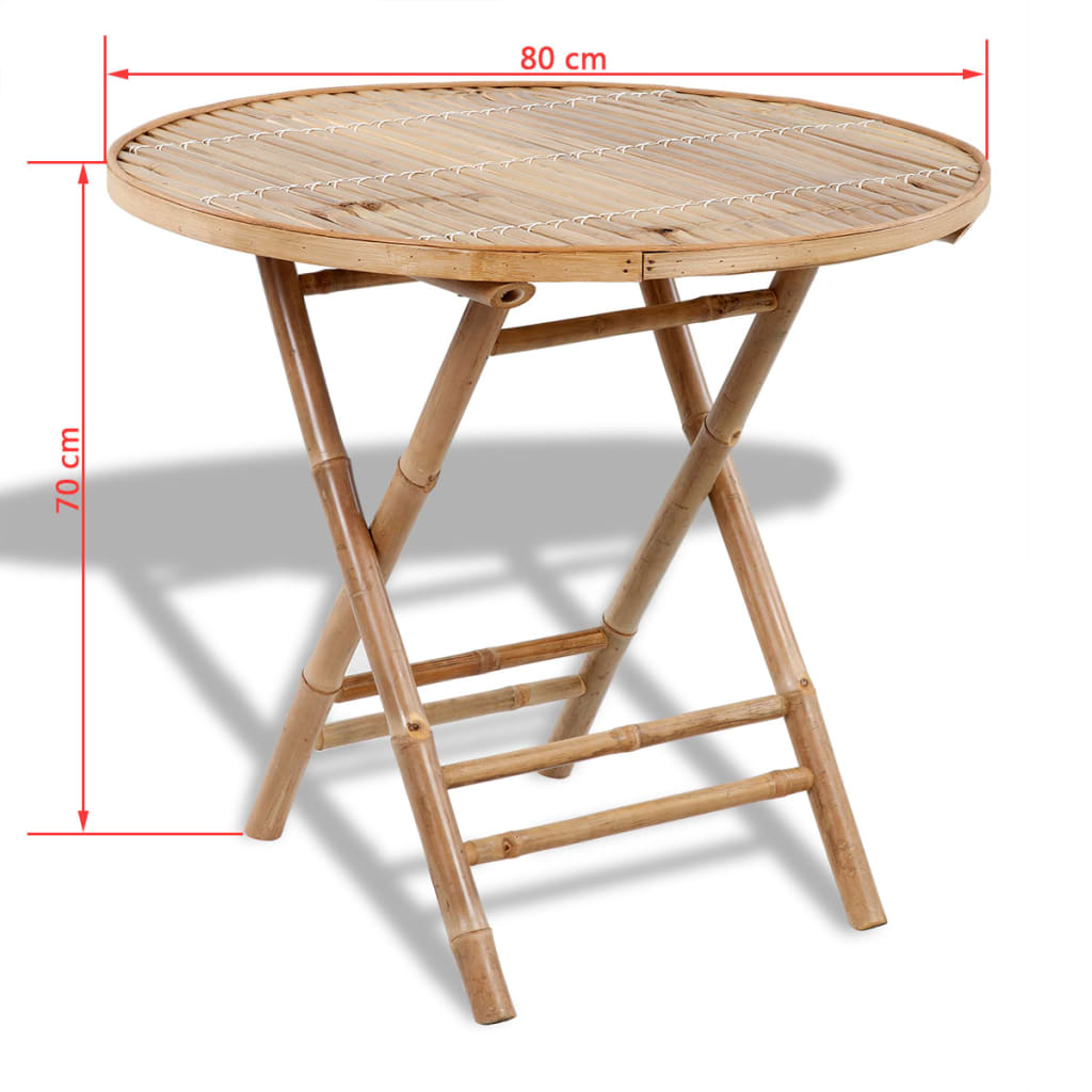 5 Piece Folding Outdoor Dining Set Bamboo- Outdoor Furniture Sets - HomeShopIreland - Home Shop Ireland - Outdoor Furniture Sets - 5 Piece Folding Outdoor Dining Set Bamboo