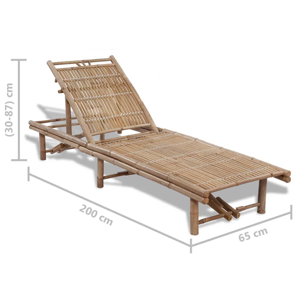 Sun Lounger Bamboo- Sunloungers - HomeShopIreland - Home Shop Ireland - Sunloungers - Sun Lounger Bamboo