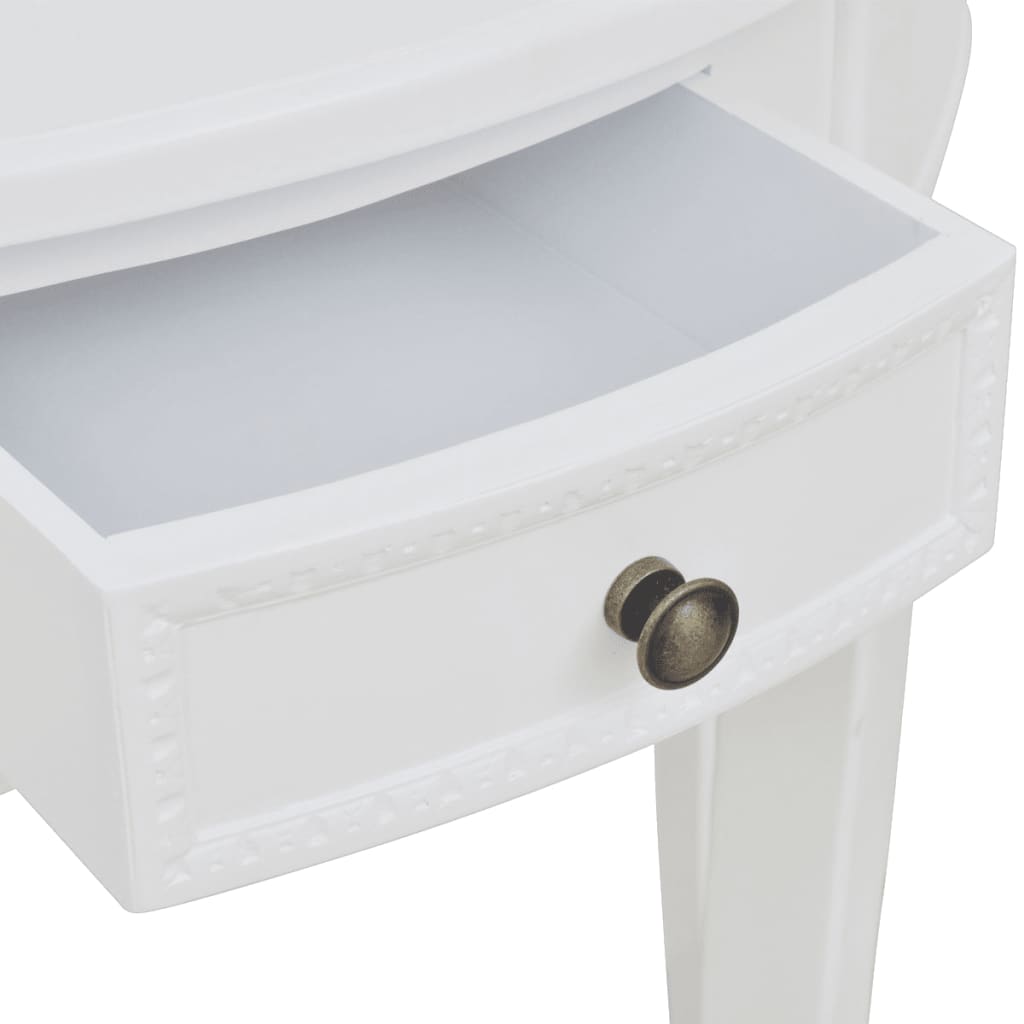 Console Table with Drawer Half-round White- End Tables - HomeShopIreland - Home Shop Ireland - End Tables - Console Table with Drawer Half-round White