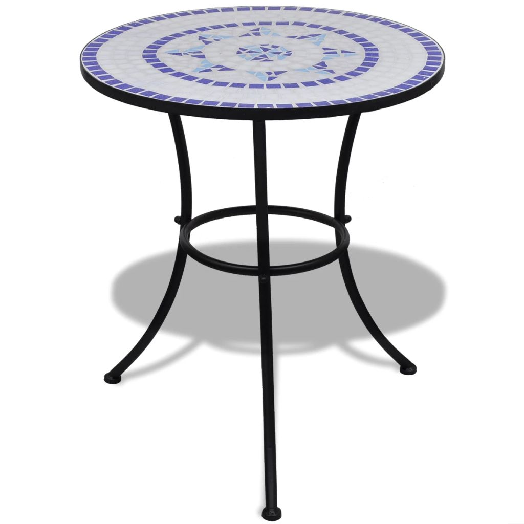Bistro Table Blue and White 60 cm Mosaic- Outdoor Tables - HomeShopIreland - Home Shop Ireland - Outdoor Tables - Bistro Table Blue and White 60 cm Mosaic