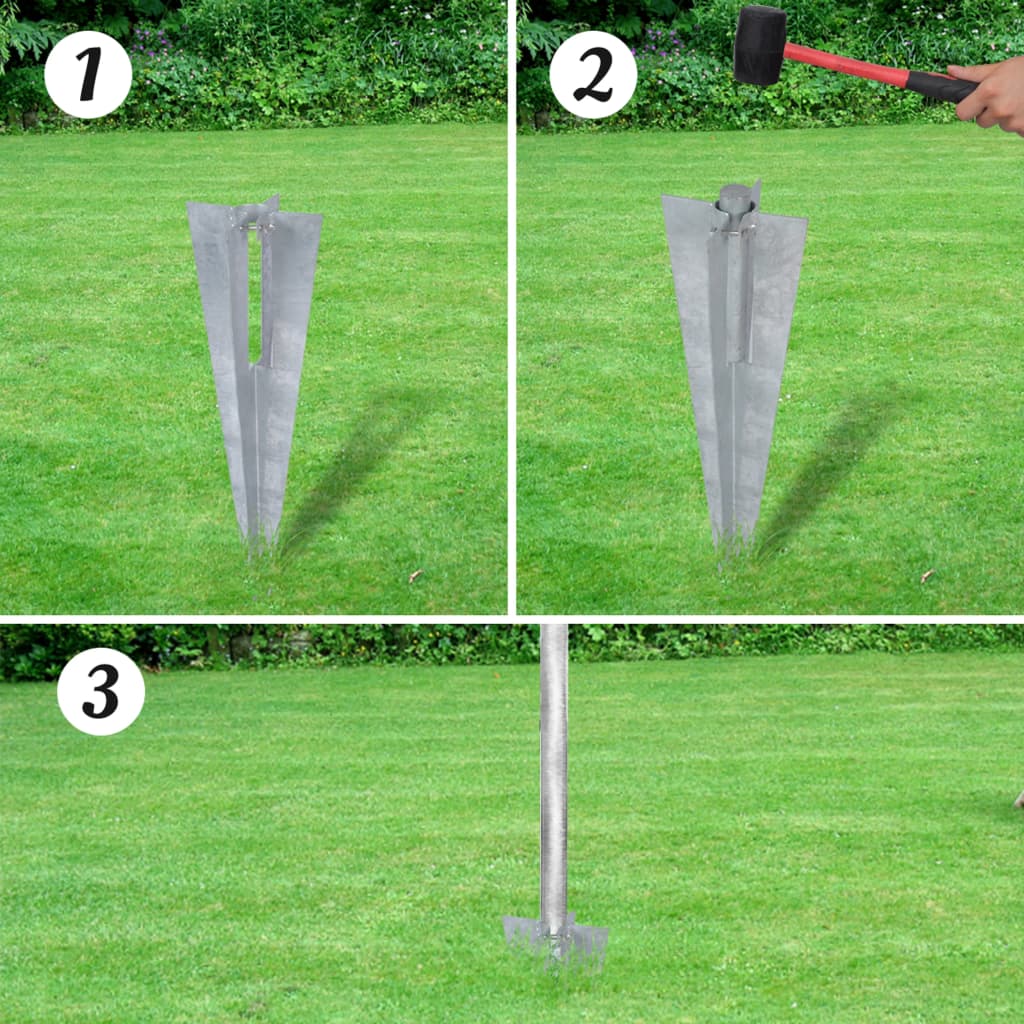 Chain Link Fence with Posts Spike Galvanised Steel 25x1.5 m- Fence Panels - HomeShopIreland - Home Shop Ireland - Fence Panels - Chain Link Fence with Posts Spike Galvanised Steel 25x1.5 m