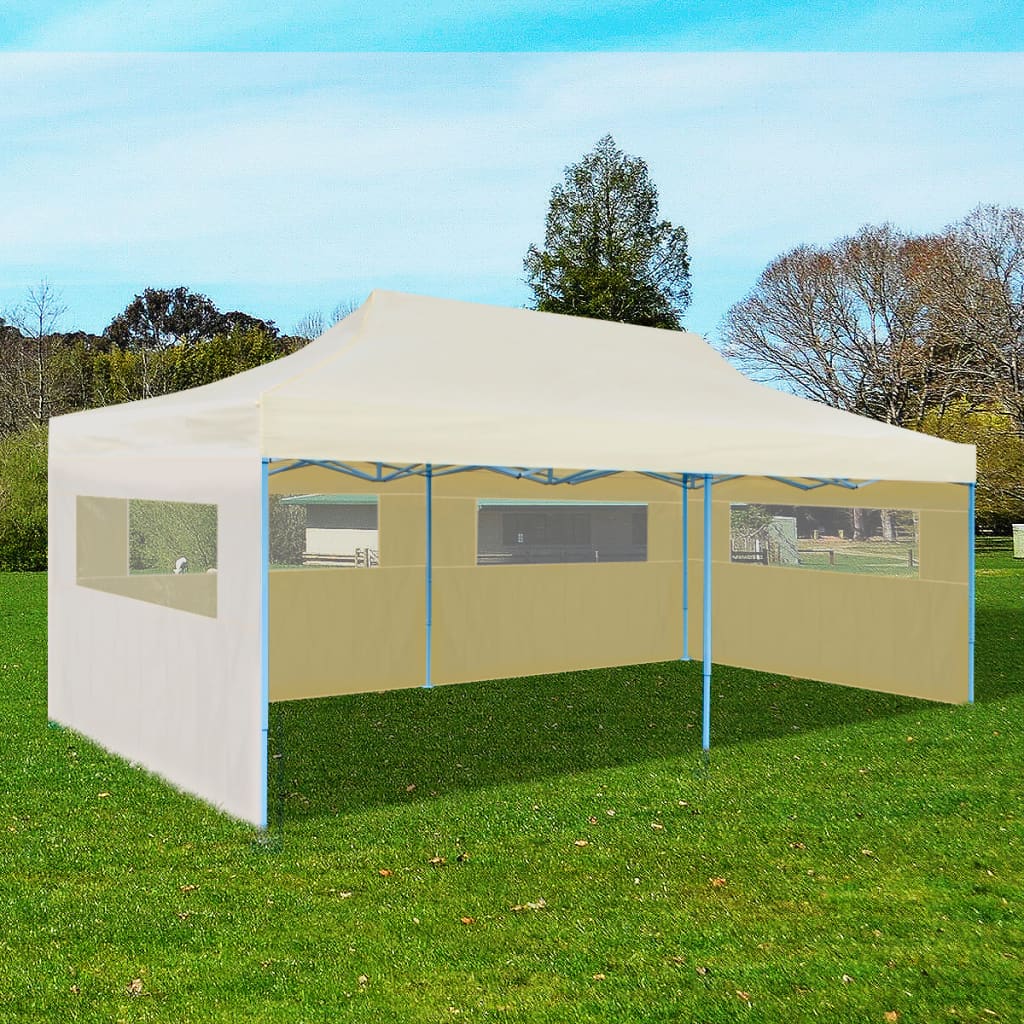Cream Foldable Pop-up Party Tent 3 x 6 m- Canopies & Gazebos - HomeShopIreland - Home Shop Ireland - Canopies & Gazebos - Cream Foldable Pop-up Party Tent 3 x 6 m