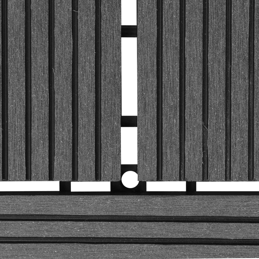 Grey 11 pcs 30 x 30 cm Decking Tiles WPC 1 sqm- Flooring & Carpet - HomeShopIreland - Home Shop Ireland - Flooring & Carpet - Grey 11 pcs 30 x 30 cm Decking Tiles WPC 1 sqm
