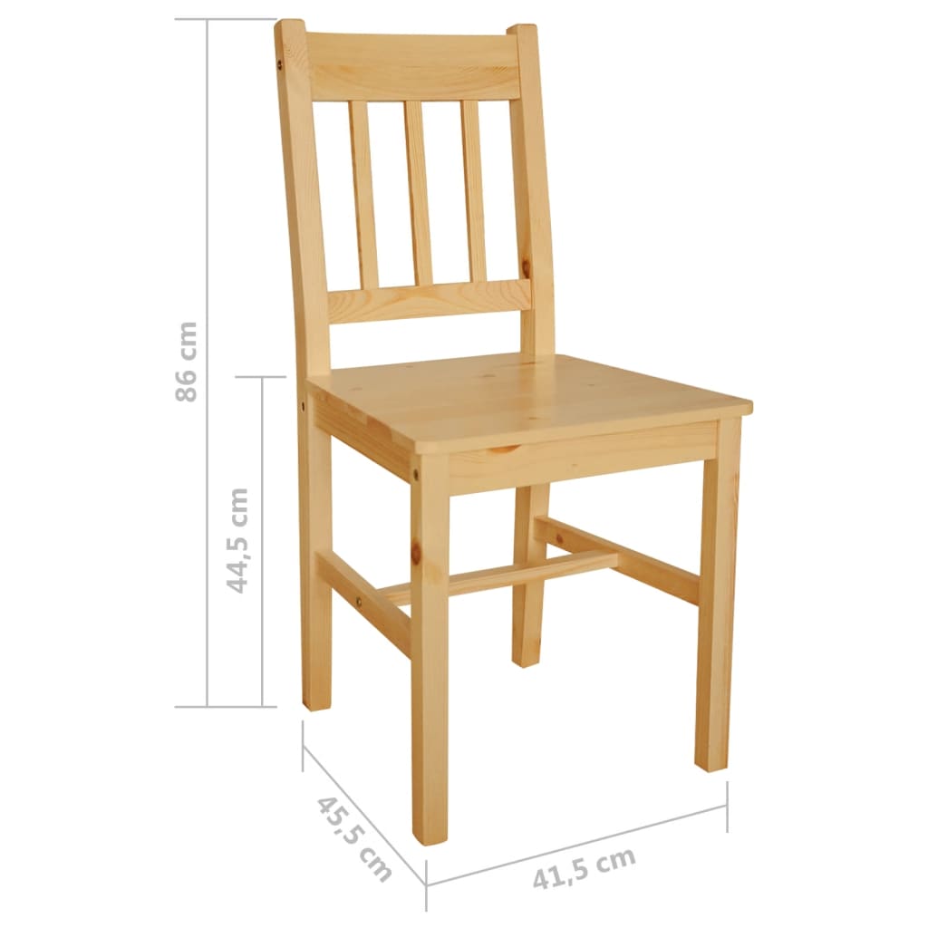 Dining Chairs 6 pcs Pinewood- Kitchen & Dining Room Chairs - HomeShopIreland - Home Shop Ireland - Kitchen & Dining Room Chairs - Dining Chairs 6 pcs Pinewood