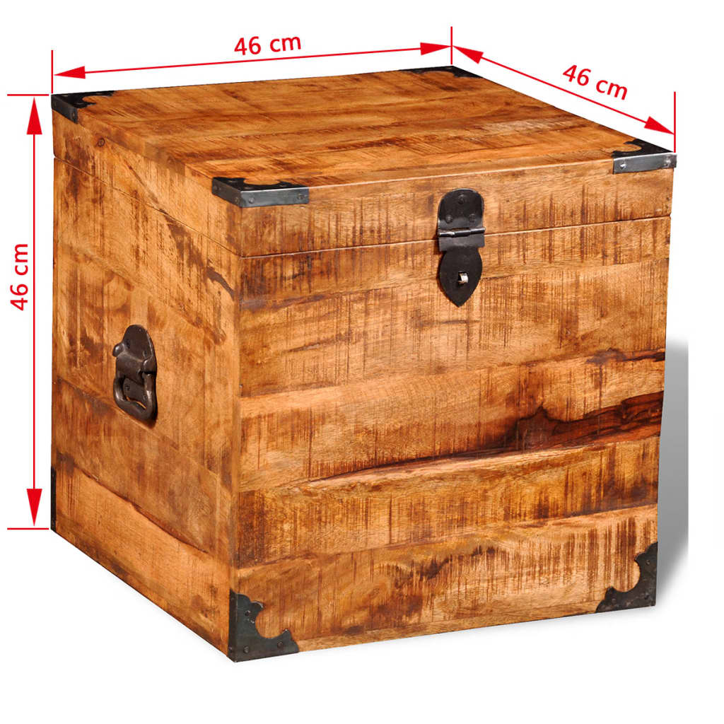 Storage Chest Cubic Rough Mango Wood- Storage Chests - HomeShopIreland - Home Shop Ireland - Storage Chests - Storage Chest Cubic Rough Mango Wood