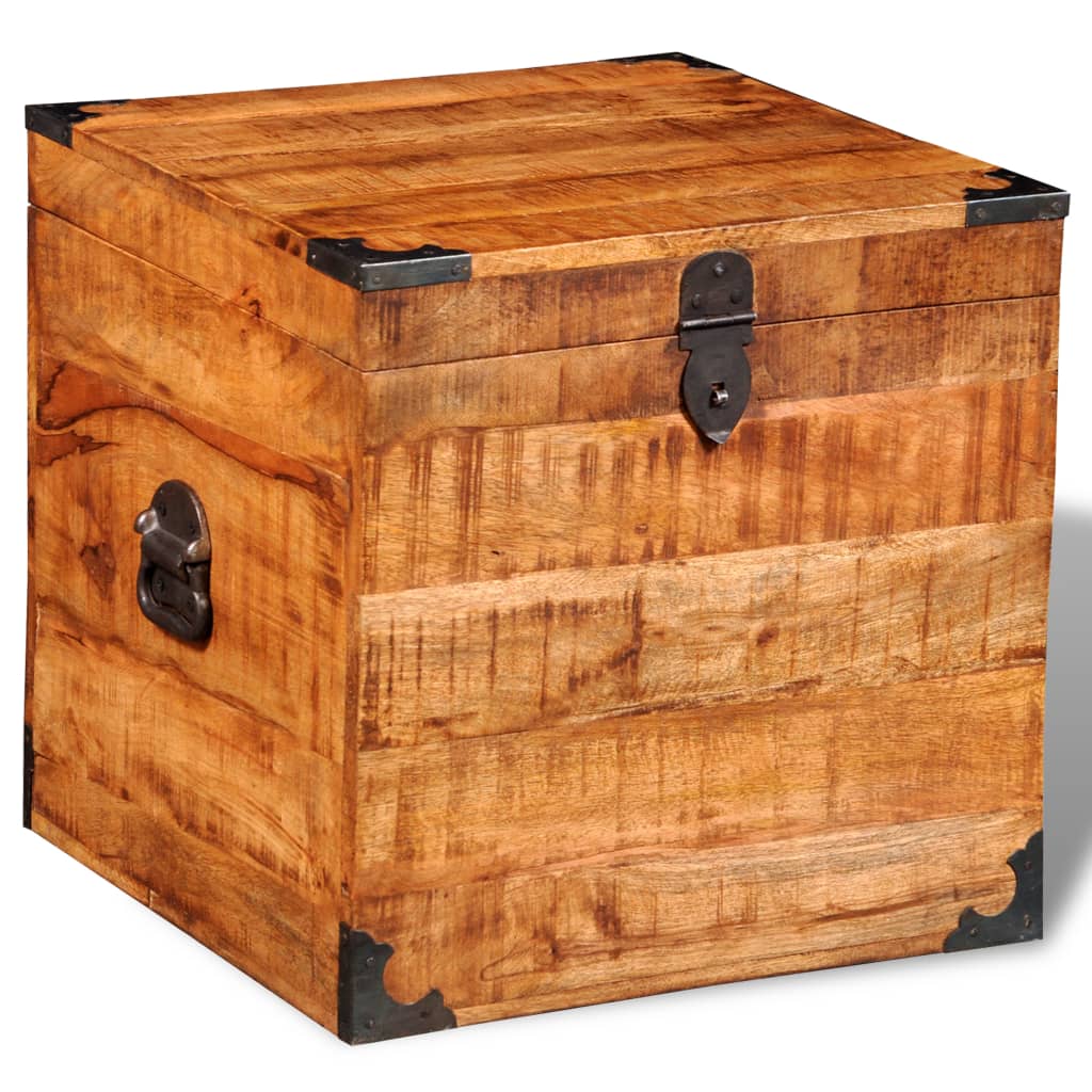 Storage Chest Cubic Rough Mango Wood- Storage Chests - HomeShopIreland - Home Shop Ireland - Storage Chests - Storage Chest Cubic Rough Mango Wood