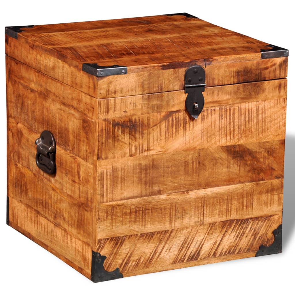 Storage Chest Cubic Rough Mango Wood- Storage Chests - HomeShopIreland - Home Shop Ireland - Storage Chests - Storage Chest Cubic Rough Mango Wood