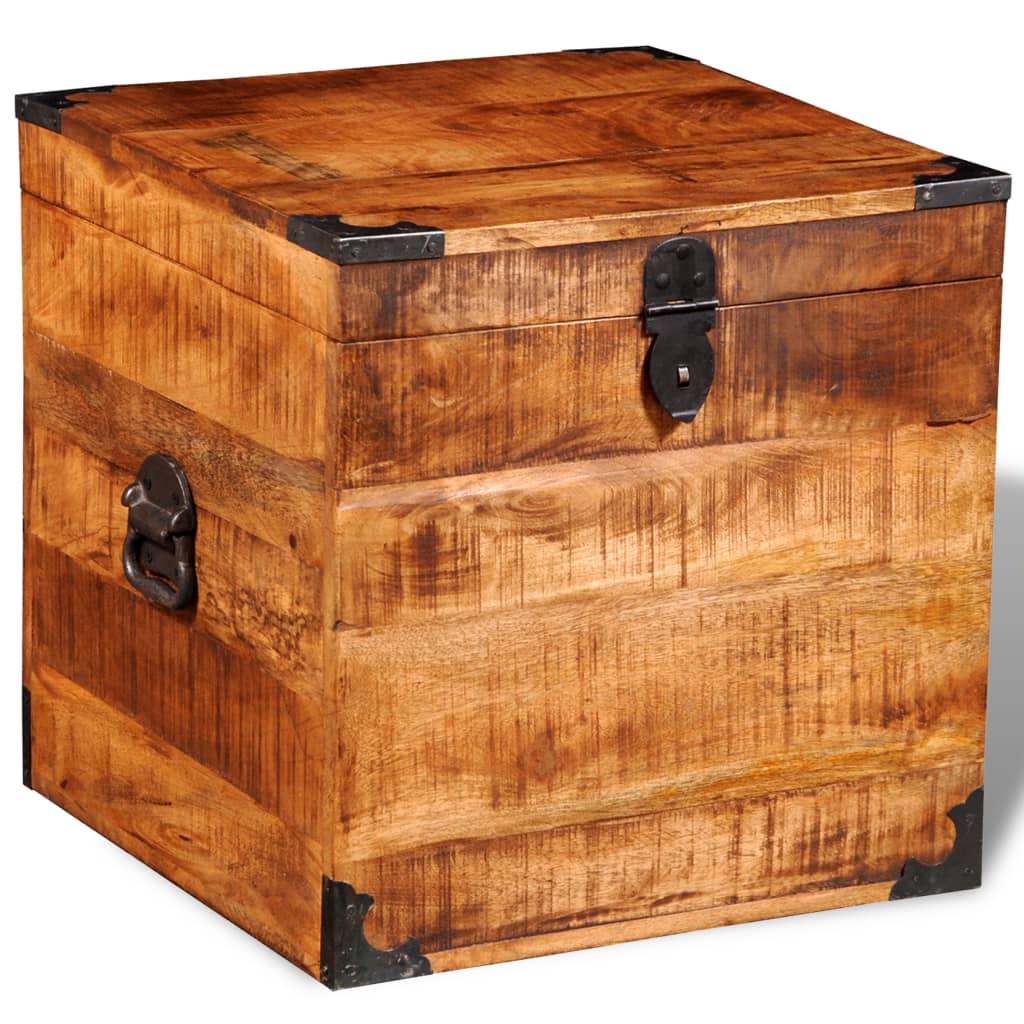 Storage Chest Cubic Rough Mango Wood- Storage Chests - HomeShopIreland - Home Shop Ireland - Storage Chests - Storage Chest Cubic Rough Mango Wood
