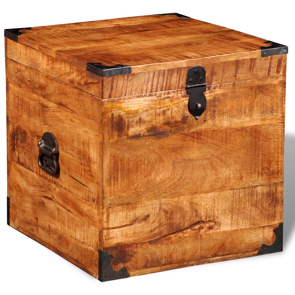 Storage Chest Cubic Rough Mango Wood- Storage Chests - HomeShopIreland - Home Shop Ireland - Storage Chests - Storage Chest Cubic Rough Mango Wood