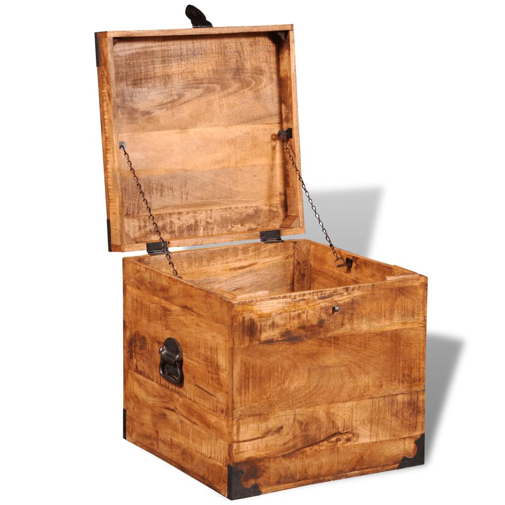 Storage Chest Cubic Rough Mango Wood- Storage Chests - HomeShopIreland - Home Shop Ireland - Storage Chests - Storage Chest Cubic Rough Mango Wood